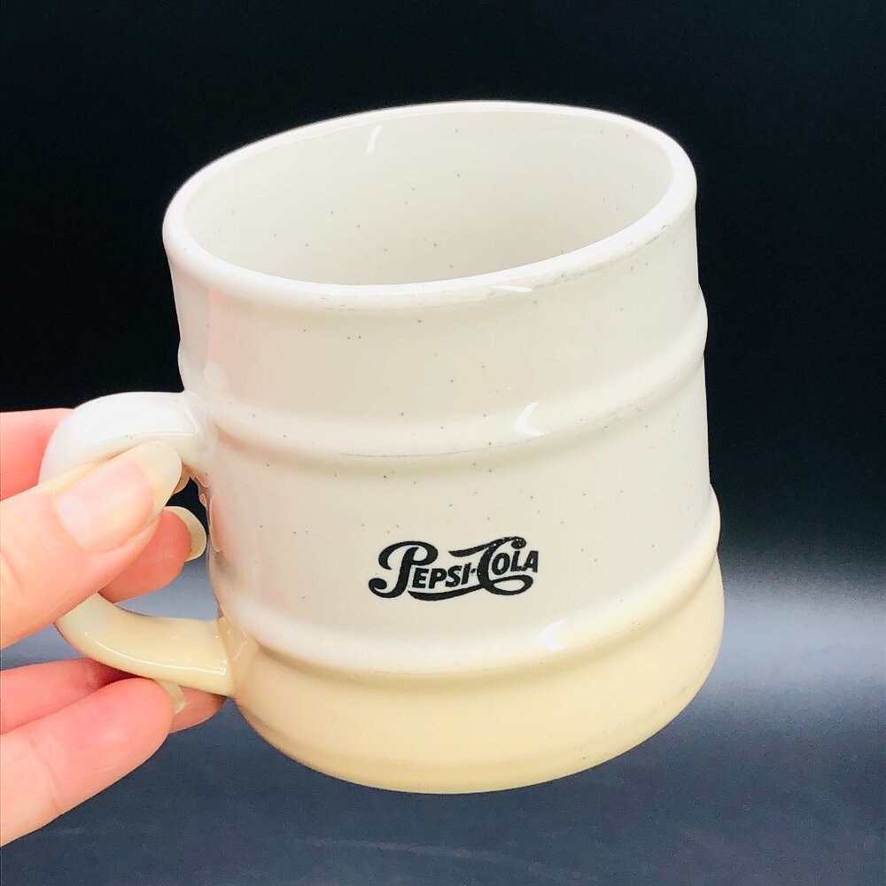 80s PEPSI COLA Logo Ironstone Coffee Mug Vintage Advertising Promo Pop Culture